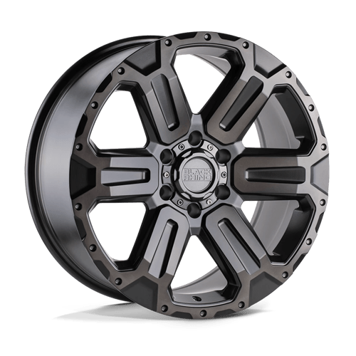 Black Rhino Hard Alloys WANAKA 17X8.5 MATTE GUNMETAL W/ BRUSHED FACE & GUNMETAL TINT