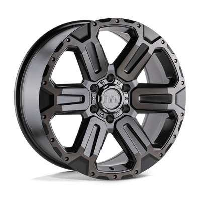 Black Rhino Hard Alloys WANAKA 17X8.5 MATTE GUNMETAL W/ BRUSHED FACE & GUNMETAL TINT