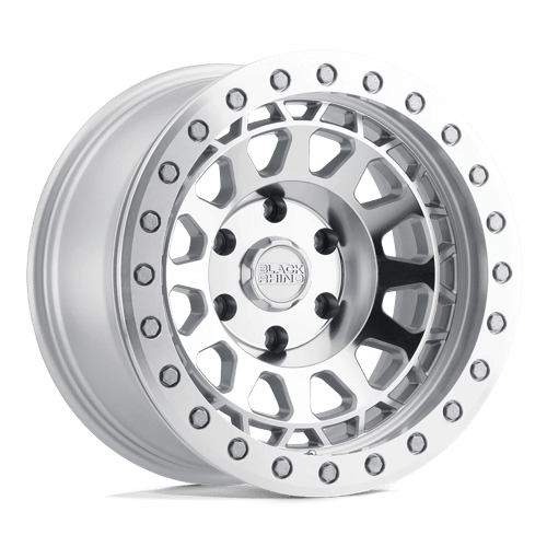 Black Rhino Hard Alloys PRIMM 17X9 SILVER WITH MIRROR FACE & MACHINED RING